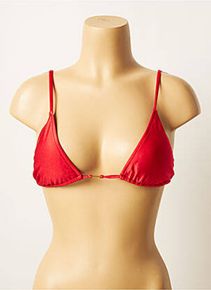 Haut de maillot de bain stretch haut triangles rouge SALINAS femme