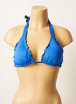Haut de maillot de bain stretch haut triangles bleu SALINAS femme