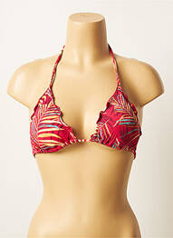 Haut de maillot de bain stretch haut triangles rouge SALINAS femme