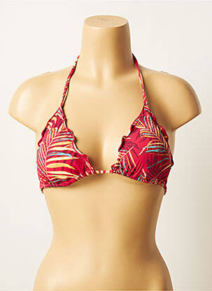 Haut de maillot de bain stretch haut triangles rouge SALINAS femme