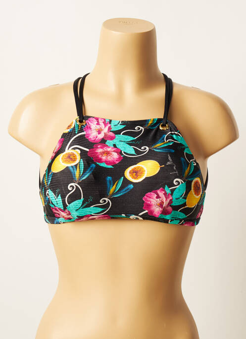 Haut de maillot de bain sans armature haut soutien-gorge balconnet noir LUA MORENA femme