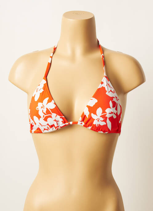 Haut de maillot de bain stretch haut triangles orange SALINAS femme