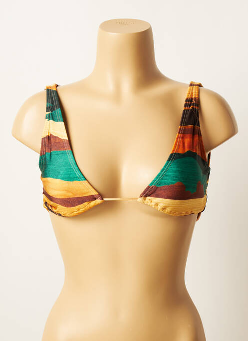 Haut de maillot de bain fermeture liens à nouer haut soutien-gorge balconnet vert LUA MORENA femme
