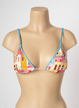 Haut de maillot de bain fermeture liens à nouer haut soutien-gorge moulé rose SALINAS femme