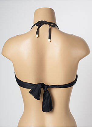 Haut de maillot de bain fermeture liens à nouer haut soutien-gorge moulé noir LUA MORENA femme