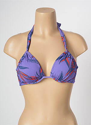 Haut de maillot de bain stretch haut soutien-gorge moulé violet SALINAS femme