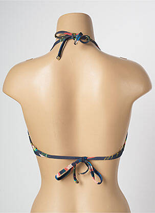 Haut de maillot de bain fermeture liens à nouer haut soutien-gorge push-up vert LA PLAYA femme