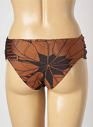 Bas de maillot de bain imprimé fantaisie culotte marron LUA MORENA femme