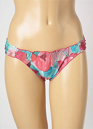 Bas de maillot de bain imprimé fantaisie culotte rose LUA MORENA femme