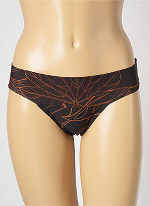 Bas de maillot de bain imprimé fantaisie culotte marron LUA MORENA femme