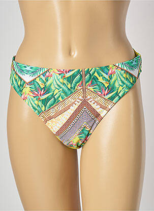 Bas de maillot de bain imprimé fantaisie culotte vert BLUE MAN femme