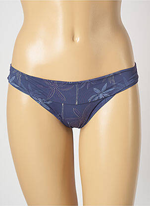 Bas de maillot de bain imprimé fantaisie culotte bleu SALINAS femme