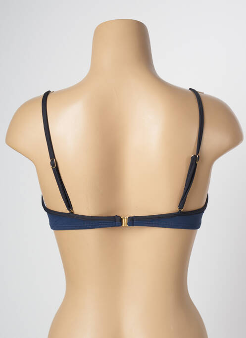 Haut de maillot de bain stretch haut soutien-gorge emboitant bleu SALINAS femme