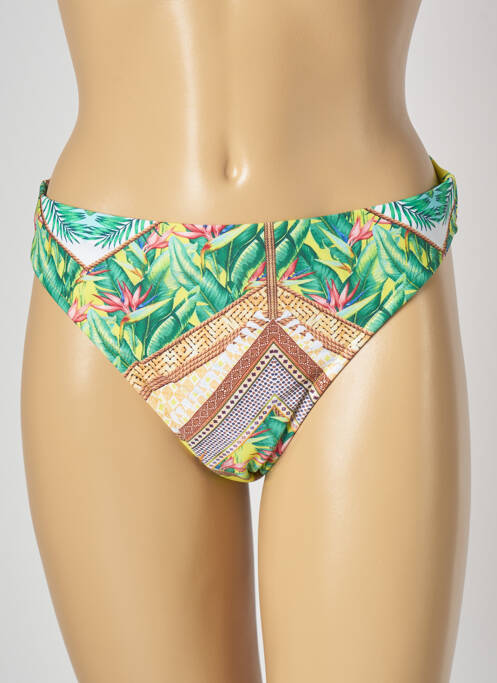 Bas de maillot de bain imprimé fantaisie culotte vert BLUE MAN femme