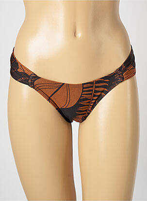 Bas de maillot de bain imprimé fantaisie culotte marron LUA MORENA femme