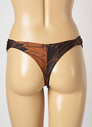 Bas de maillot de bain imprimé fantaisie culotte marron LUA MORENA femme