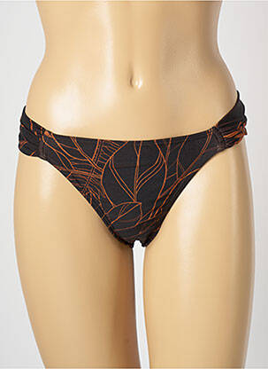Bas de maillot de bain imprimé fantaisie culotte marron LUA MORENA femme