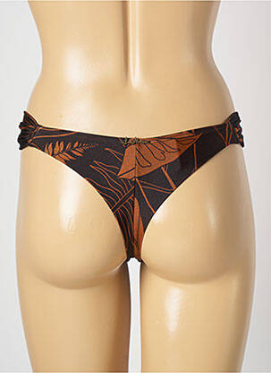 Bas de maillot de bain imprimé fantaisie culotte marron LUA MORENA femme