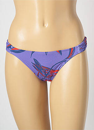 Bas de maillot de bain imprimé fantaisie culotte violet SALINAS femme