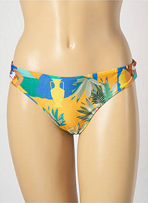 Bas de maillot de bain imprimé fantaisie culotte jaune BLUE MAN femme