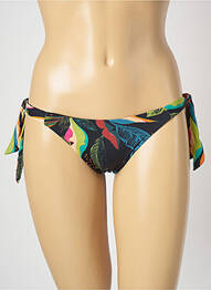 Bas de maillot de bain imprimé fantaisie bikini noir LA PLAYA femme