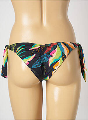 Bas de maillot de bain imprimé fantaisie bikini noir LA PLAYA femme