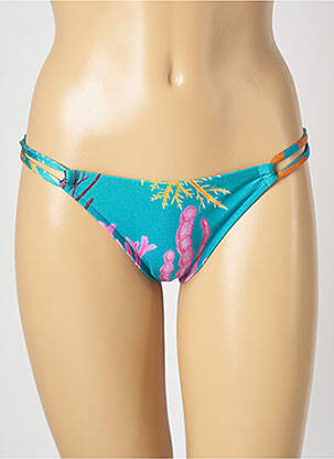 Bas de maillot de bain imprimé fantaisie culotte bleu SALINAS femme