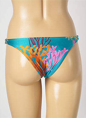 Bas de maillot de bain imprimé fantaisie culotte bleu SALINAS femme