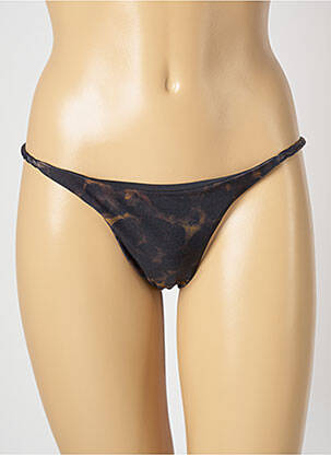 Bas de maillot de bain imprimé fantaisie culotte noir LUA MORENA femme