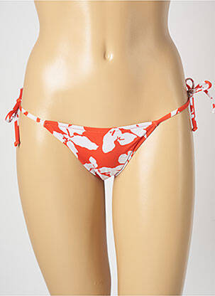 Bas de maillot de bain imprimé fleurs bikini orange SALINAS femme