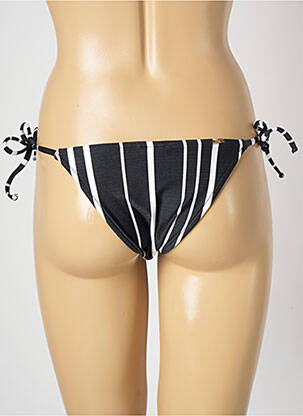 Bas de maillot de bain imprimé rayures bikini noir SALINAS femme