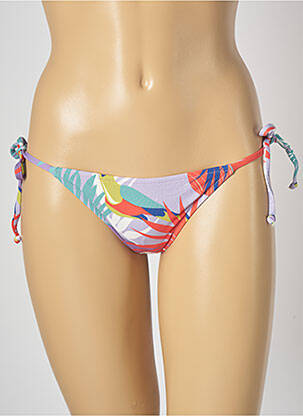 Bas de maillot de bain imprimé fantaisie bikini violet SALINAS femme
