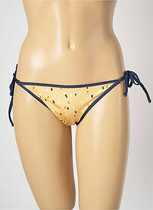Bas de maillot de bain imprimé fantaisie bikini jaune SALINAS femme