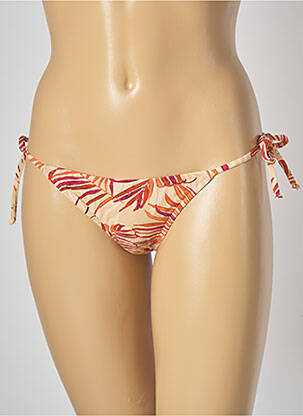 Bas de maillot de bain imprimé fantaisie bikini beige SALINAS femme