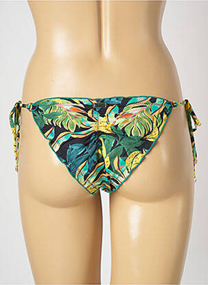 Bas de maillot de bain imprimé fantaisie bikini vert LA PLAYA femme