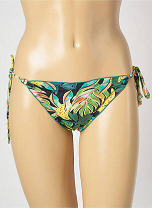 Bas de maillot de bain imprimé tie and dye bikini vert LA PLAYA femme