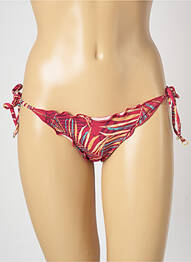 Bas de maillot de bain imprimé fantaisie bikini rose SALINAS femme
