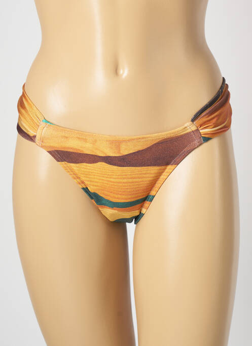 Bas de maillot de bain imprimé fantaisie culotte beige LUA MORENA femme