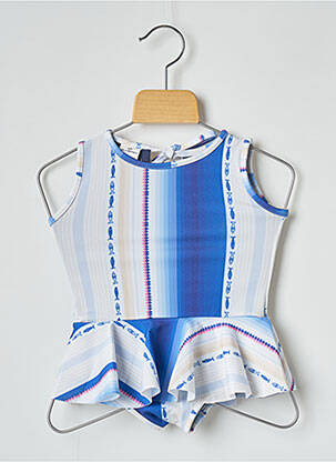 Maillot de bain 1 pièce stretch bleu BLUE MAN fille
