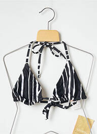 Haut de maillot de bain stretch haut triangles noir SALINAS femme