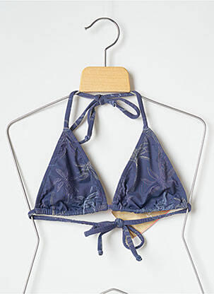 Haut de maillot de bain stretch haut triangles bleu SALINAS femme