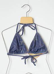 Haut de maillot de bain stretch haut triangles bleu SALINAS femme
