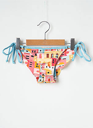Bas de maillot de bain imprimé fantaisie bikini rose SALINAS femme