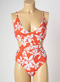 Maillot de bain 1 pièce stretch orange SALINAS femme