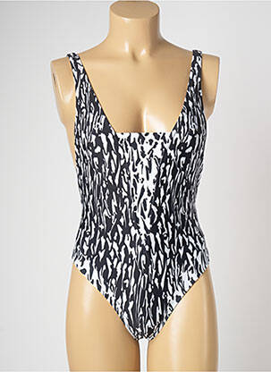 Maillot de bain 1 pièce imprimé fantaisie noir BLUE MAN femme