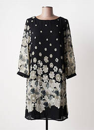Robe courte manches longues manches longues noir BLANCHEPORTE femme