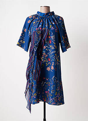 Robe courte manches courtes manches courtes bleu DESIGUAL femme