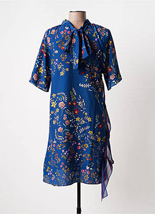 Robe courte manches courtes manches courtes bleu DESIGUAL femme