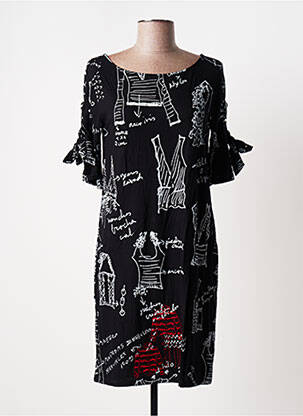 Robe courte manches courtes manches courtes noir DESIGUAL femme