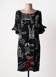Robe courte manches courtes manches courtes noir DESIGUAL femme